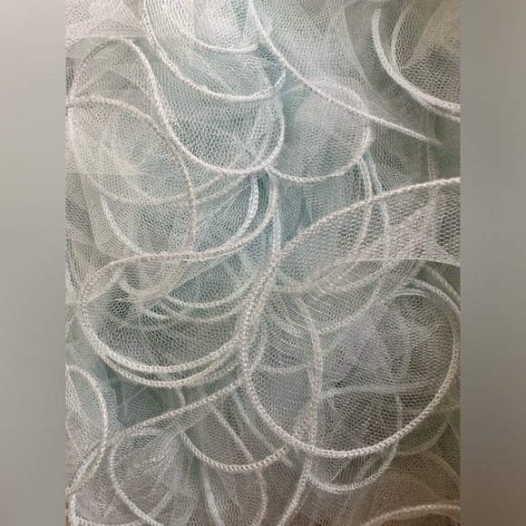 Mac Duggal Size 4 nude sequin blue tutu mini dress - Picture 4 of 5